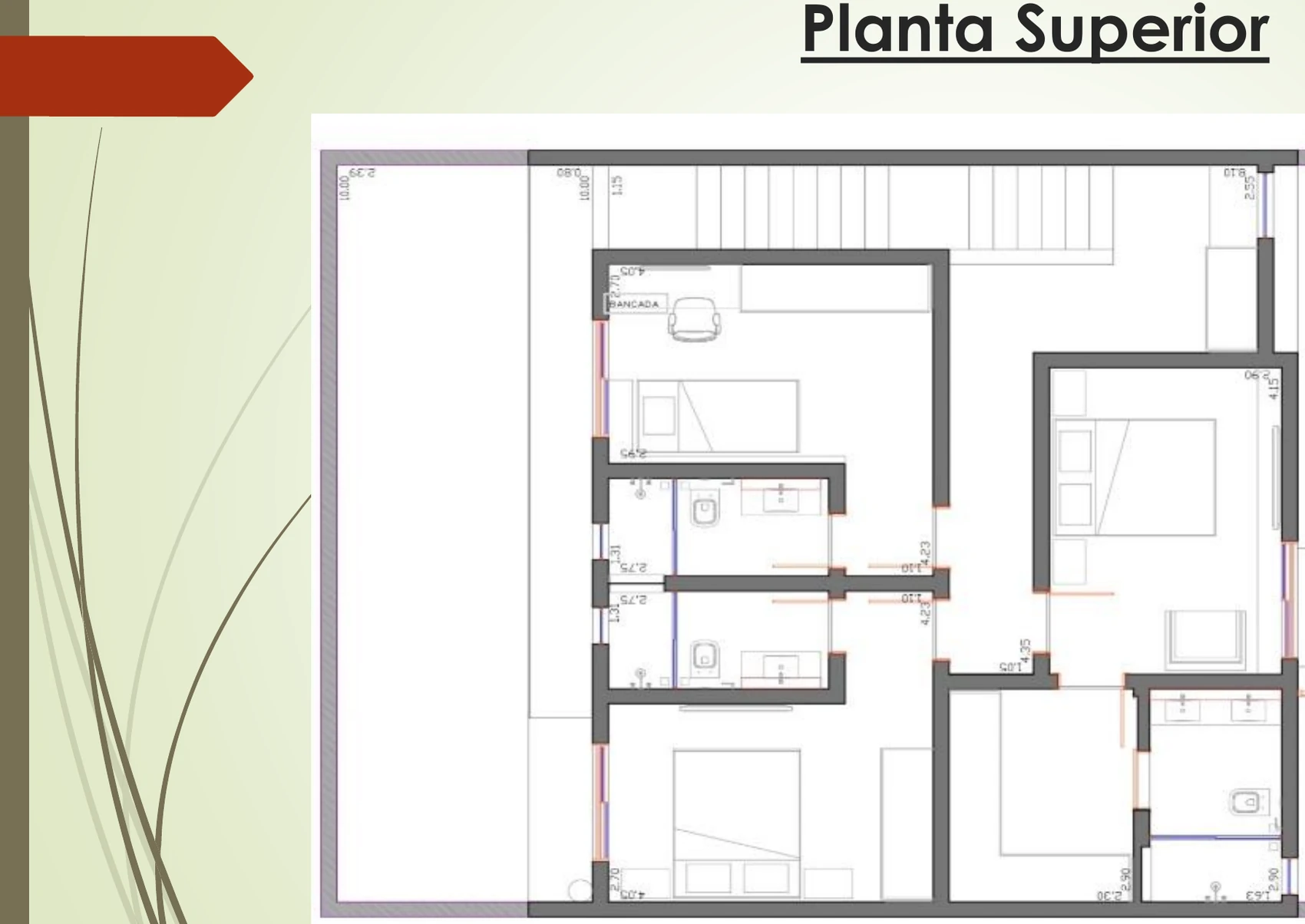 Planta do pavimento Superior da Casa 01