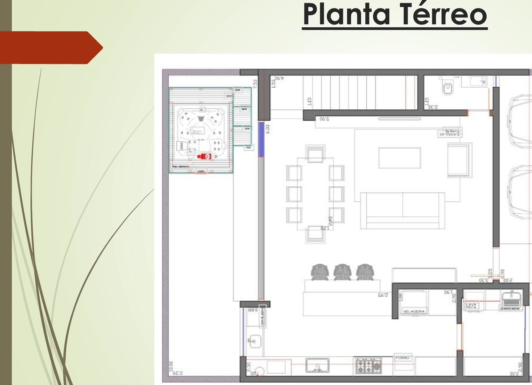 Planta do pavimento Térreo da Casa 01